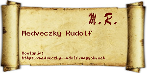 Medveczky Rudolf névjegykártya