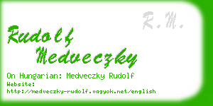 rudolf medveczky business card